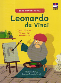 Image of Leonardo da vinci dan lukisan mona lisa